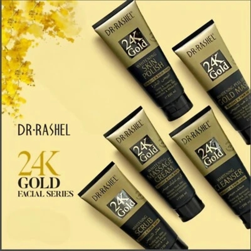 24K Gold Facial Series - Black and Gold